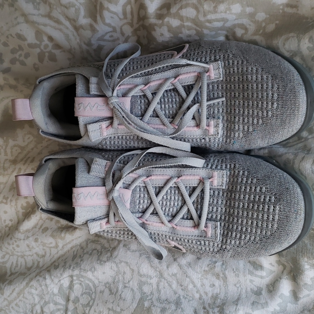 Nike Vapormax 2021 grey and pink, kids size 5.5Y or 7 women's